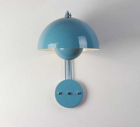 Flowerpot Metal LED Wall Lamp Blue
