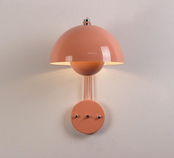 Flowerpot Metal LED Wall Lamp Pink