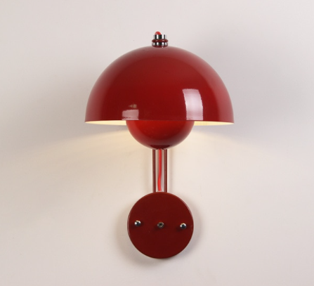 Flowerpot Metal LED Wall Lamp Red