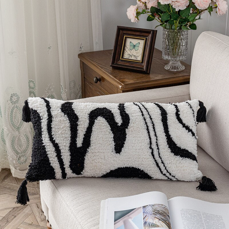 Flux Fluffy Cushion Pillow Cover Swirl Lumbar
