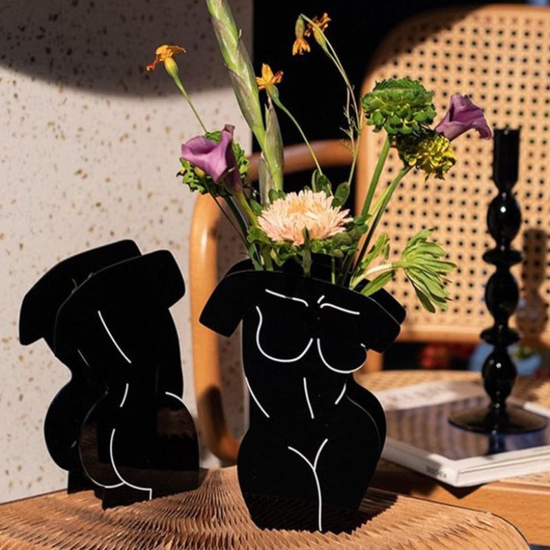 Foxy Contrast Acrylic Vase & Desktop Organizer