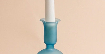 Frost Glass Candle Holders