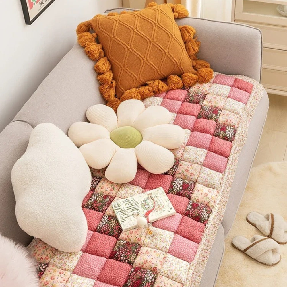 Colorful Retro Pastoral Style Sofa Cover Blush Embrace