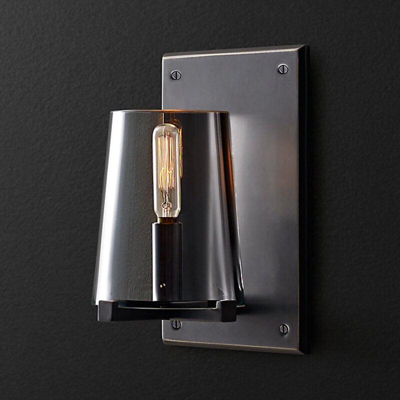 Gallant Glass & Brass Wall Lamp Black