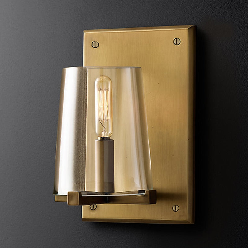 Gallant Glass & Brass Wall Lamp
