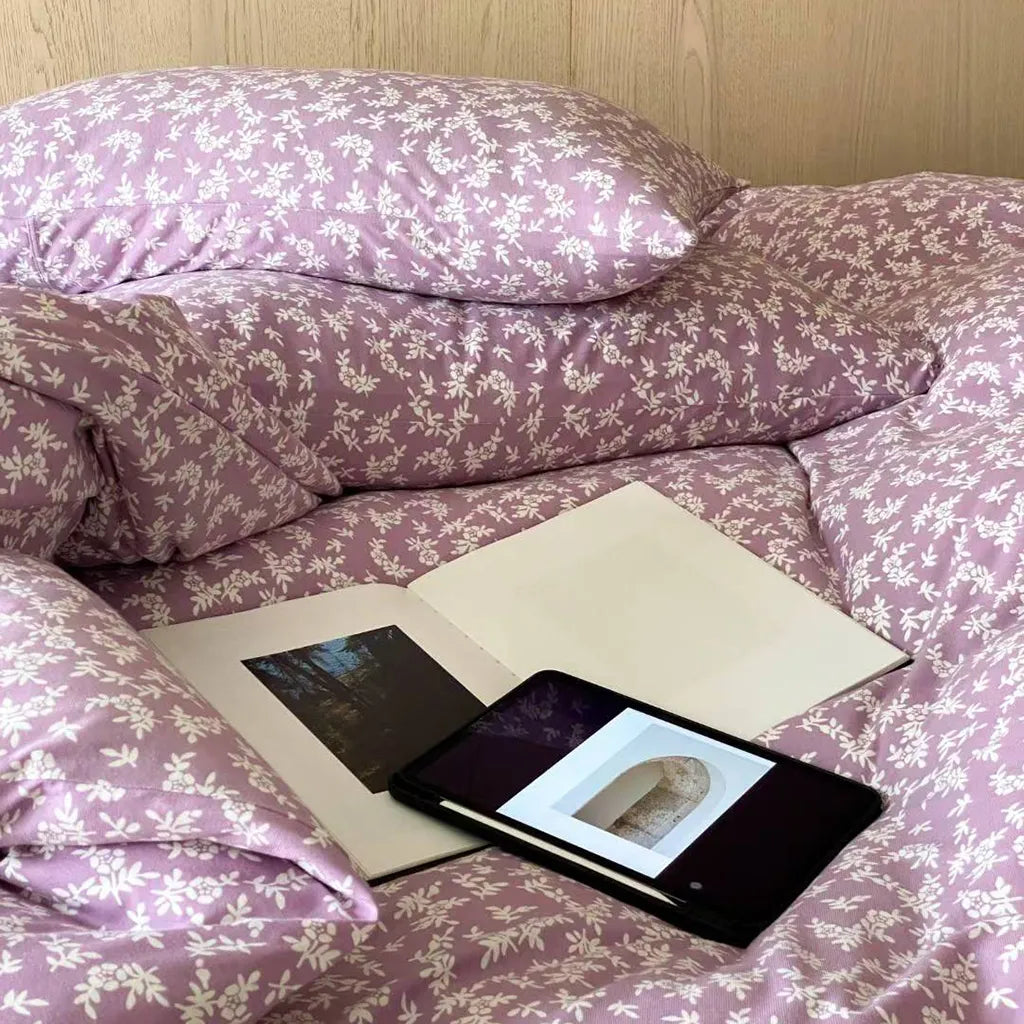 Garden Mist Floral Bedding Set Vintage Vine Full