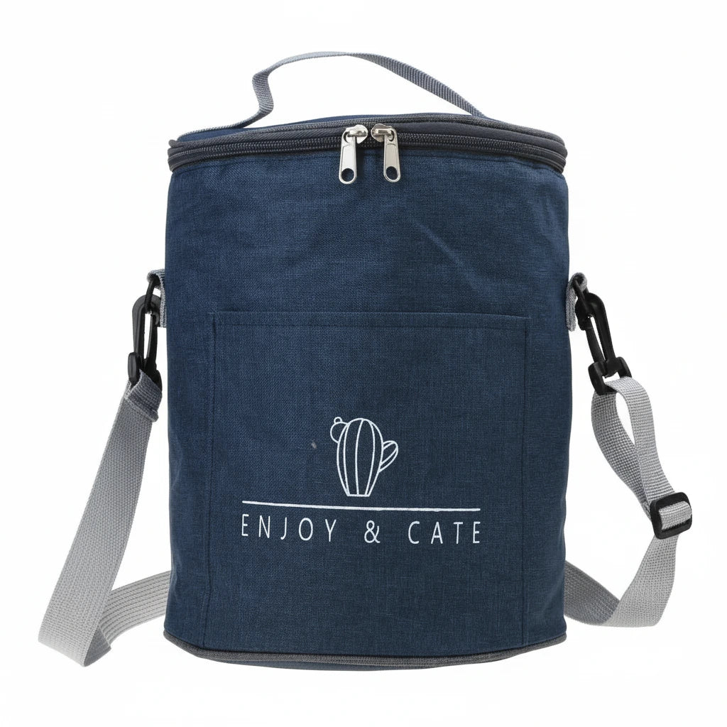 Cylinder Insulated Lunch Bag Navy