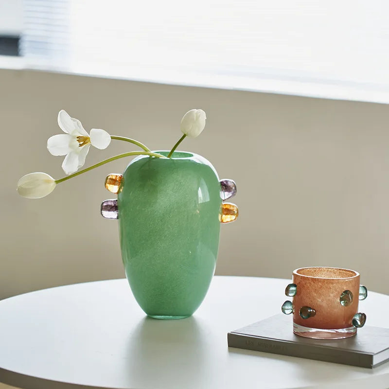 Gemstone Cluster Glass Vase & Candle Holder