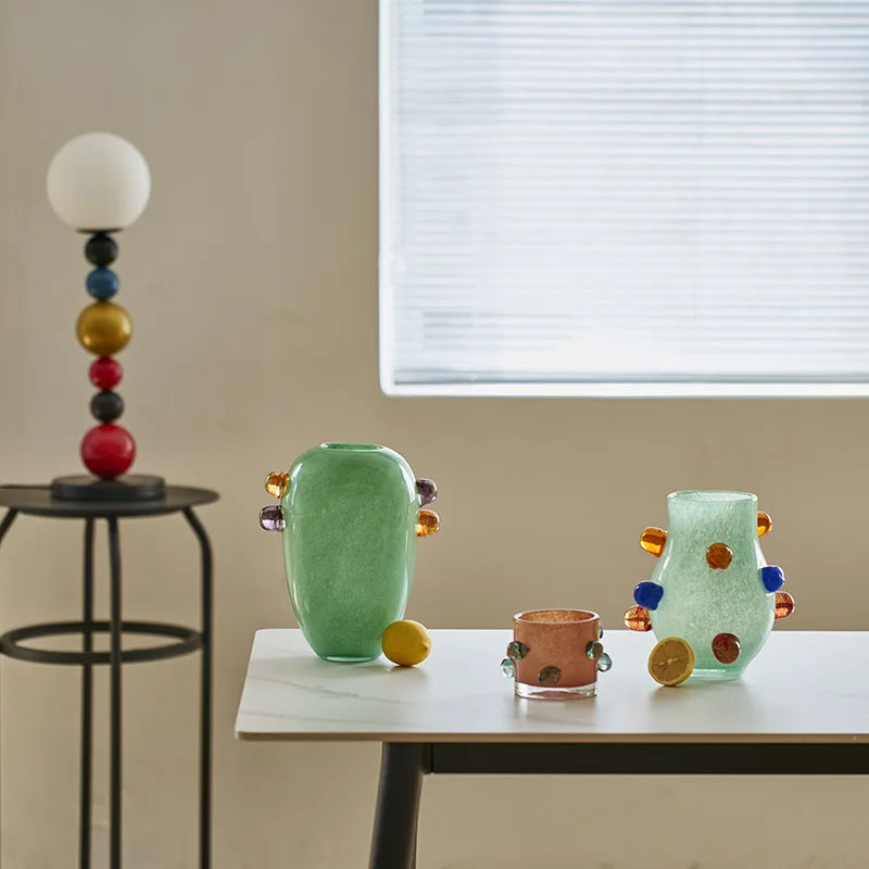 Gemstone Cluster Glass Vase & Candle Holder