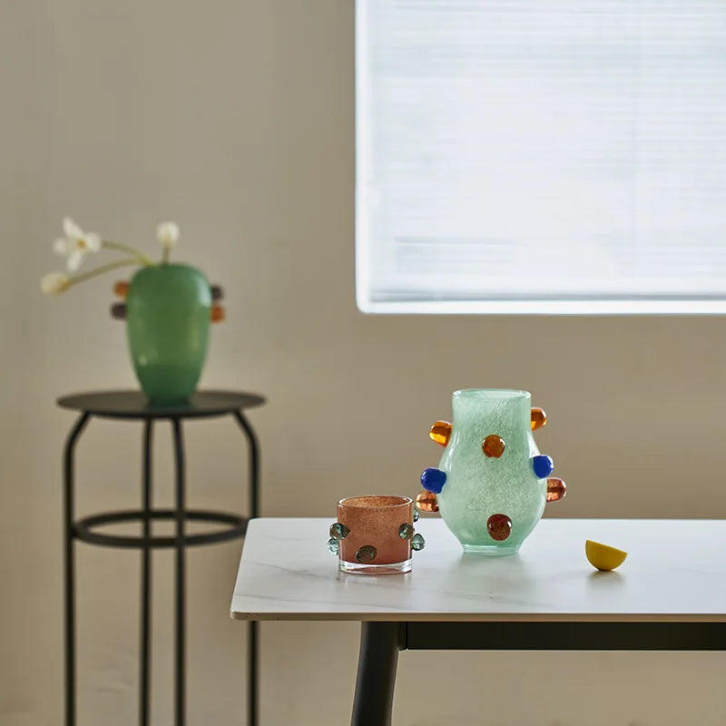 Gemstone Cluster Glass Vase & Candle Holder