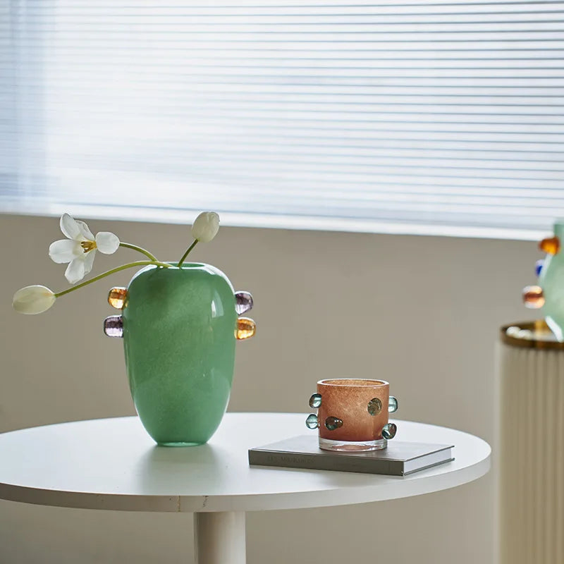 Gemstone Cluster Glass Vase & Candle Holder