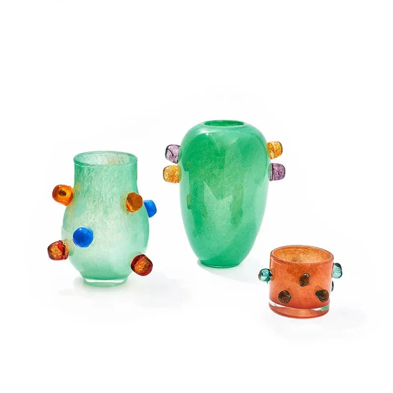 Gemstone Cluster Glass Vase & Candle Holder