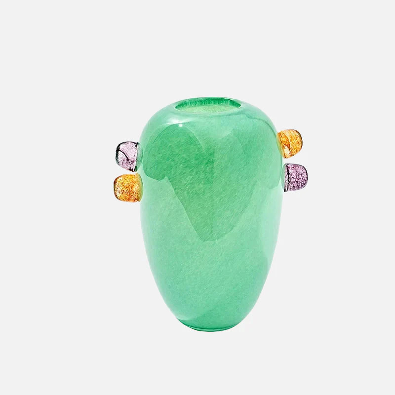 Gemstone Cluster Glass Vase & Candle Holder Green