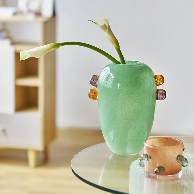 Gemstone Cluster Glass Vase & Candle Holder