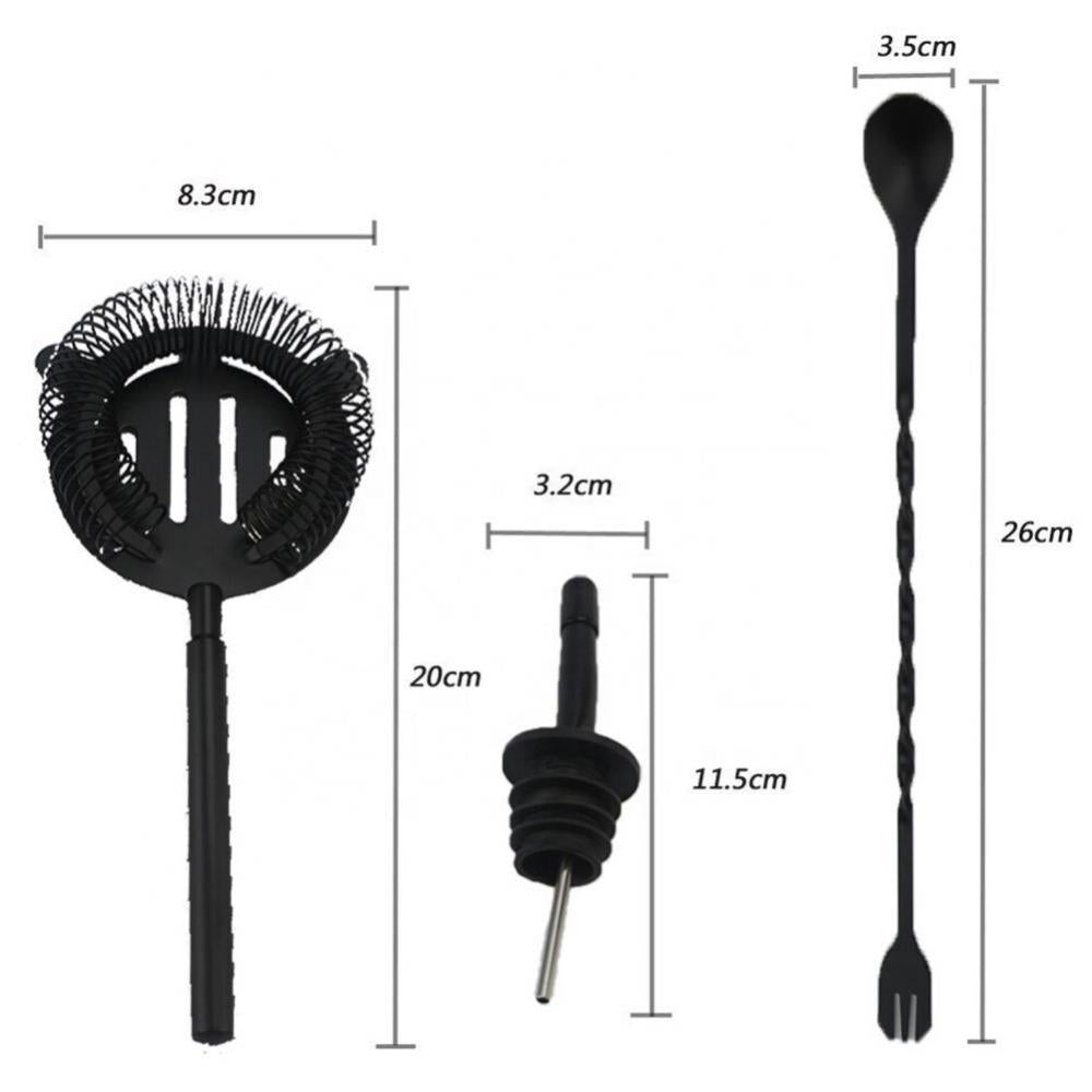 Ghost Black Matte Cocktail Shaker Set