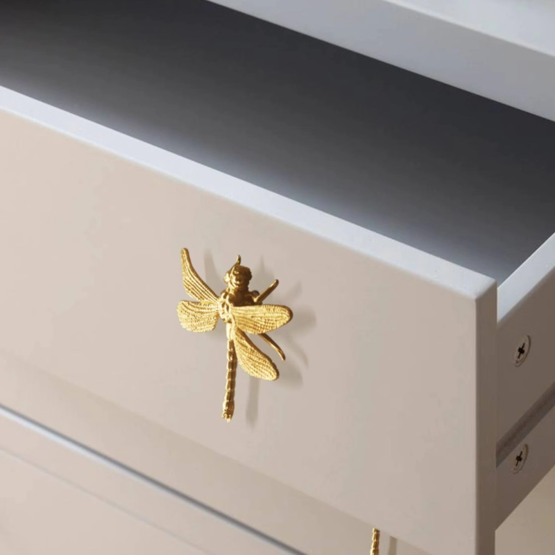 Gilded Dragonfly Cabinet Handle