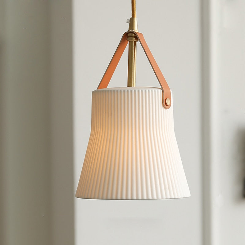 Gina Ridged Ceramic Pendant Lights Cone