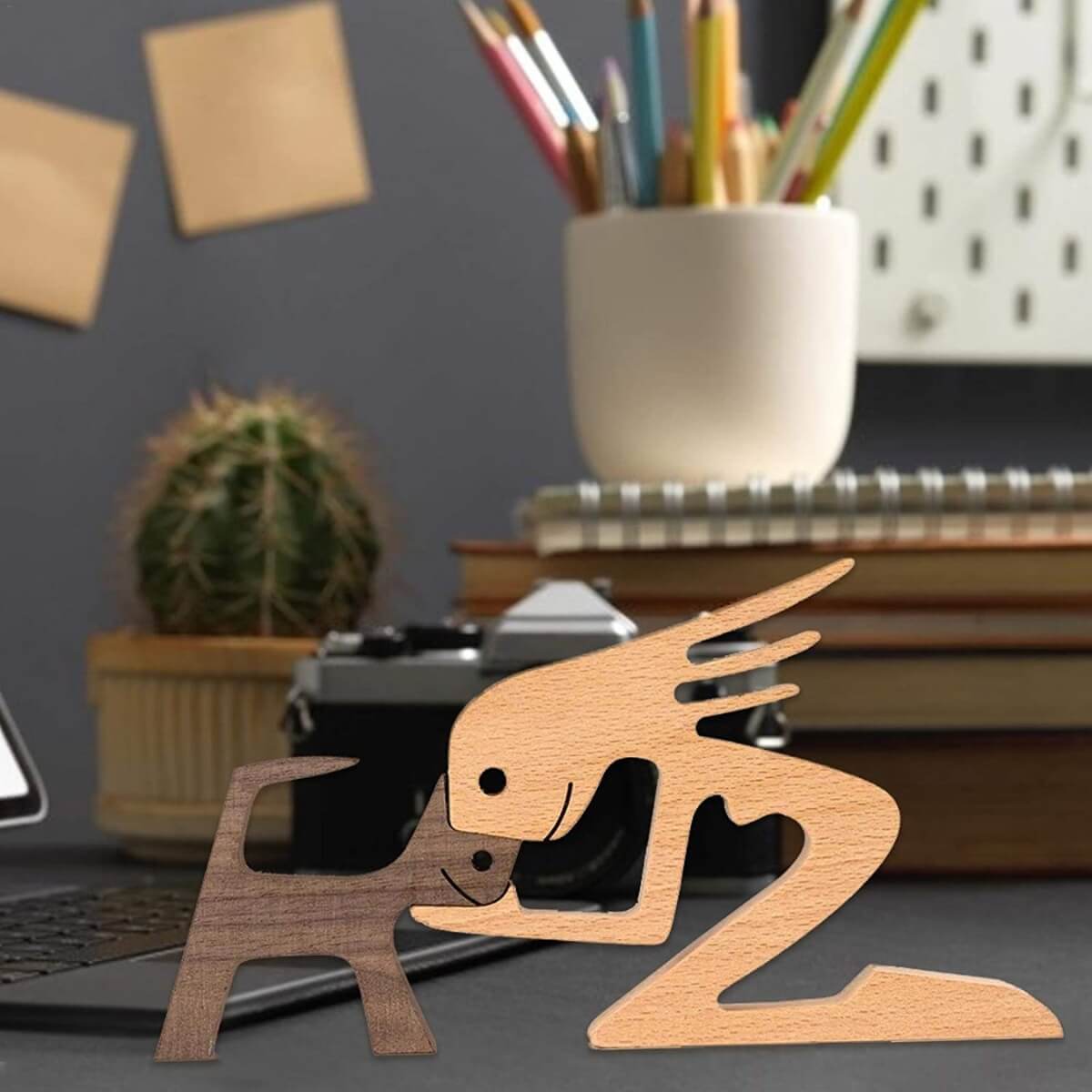 Family Pet Carvings Girl with Cat