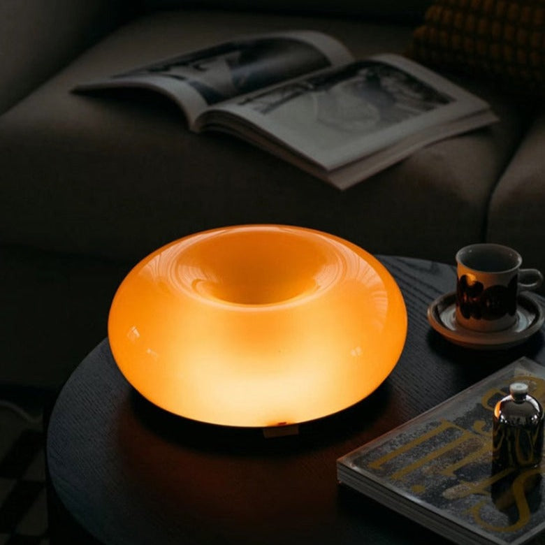 Glass Donut Table Lamp - Final Sale