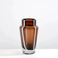 Amber Prism Glass Vase