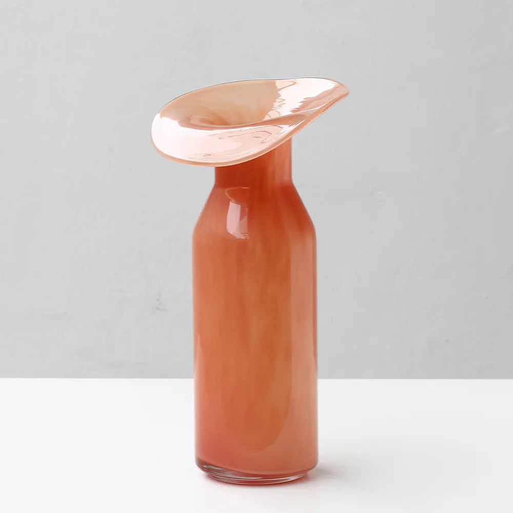 Flora Crest Glass Vase Large
