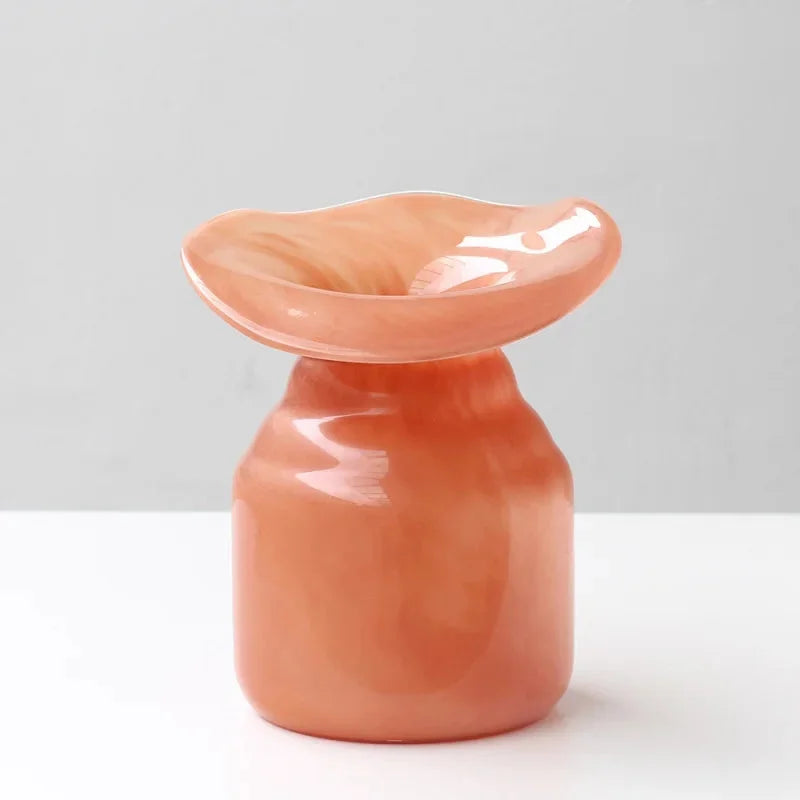 Flora Crest Glass Vase Medium