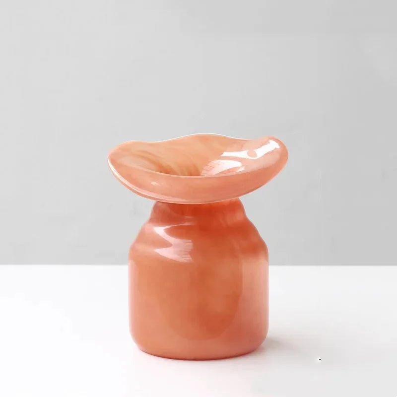 Flora Crest Glass Vase