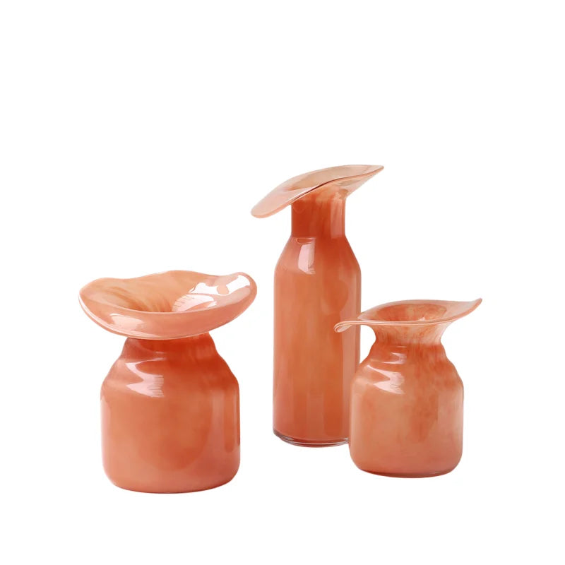 Flora Crest Glass Vase