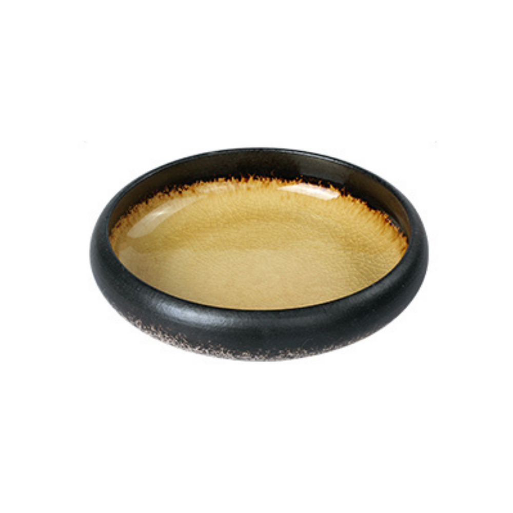 Glazed Shore Deep Dish Plate Yellow Small