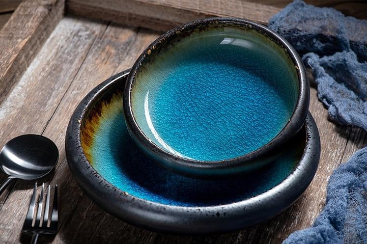 Glazed Shore Deep Dish Plate