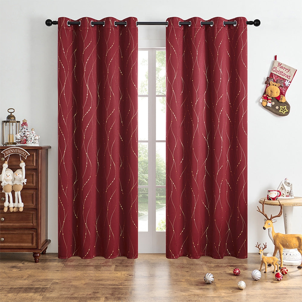 Gleam Chic Blackout Curtain Ruby Stream