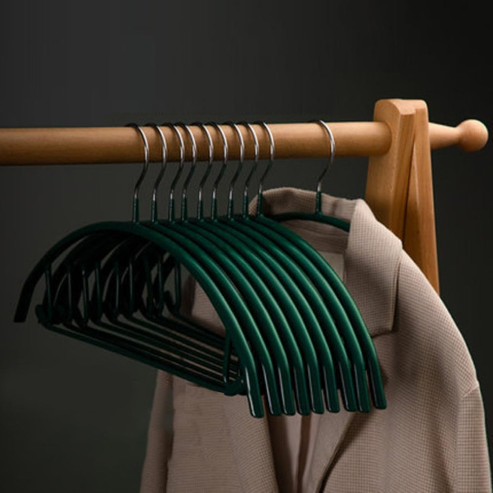 Glide Coat Clothes Hangers | 10 pcs Set Pine Tone 16"x9"