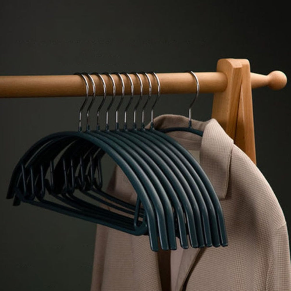 Glide Coat Clothes Hangers | 10 pcs Set Slate Tone 16"x9"