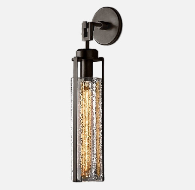 Glitter Light Luxury Wall Lamp Black Straight