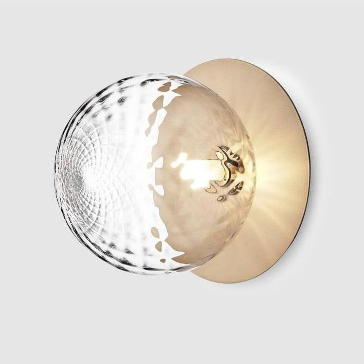 Globe and Metal Plate Ceiling Light - Final Sale
