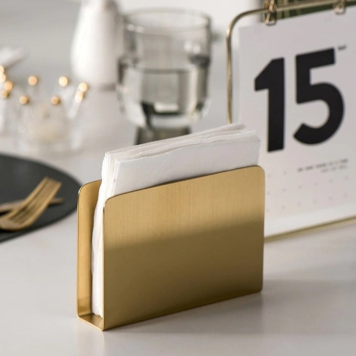 Gold Style Napkin Holder Rectangle