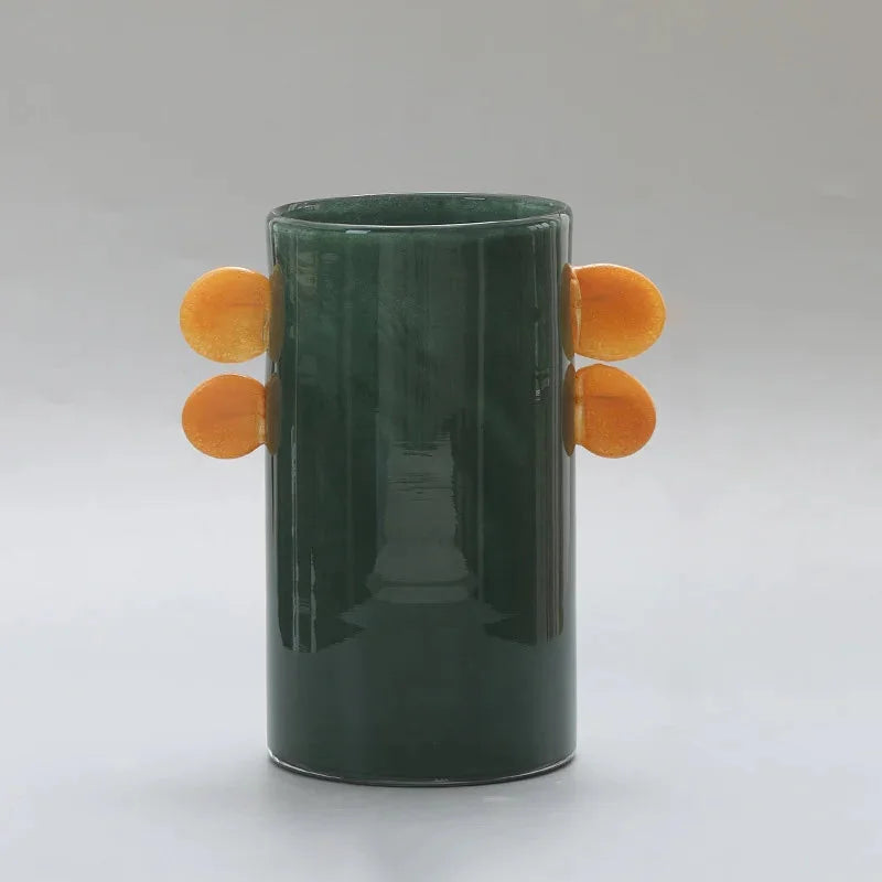 Color Pop Glass Vase Forest Green