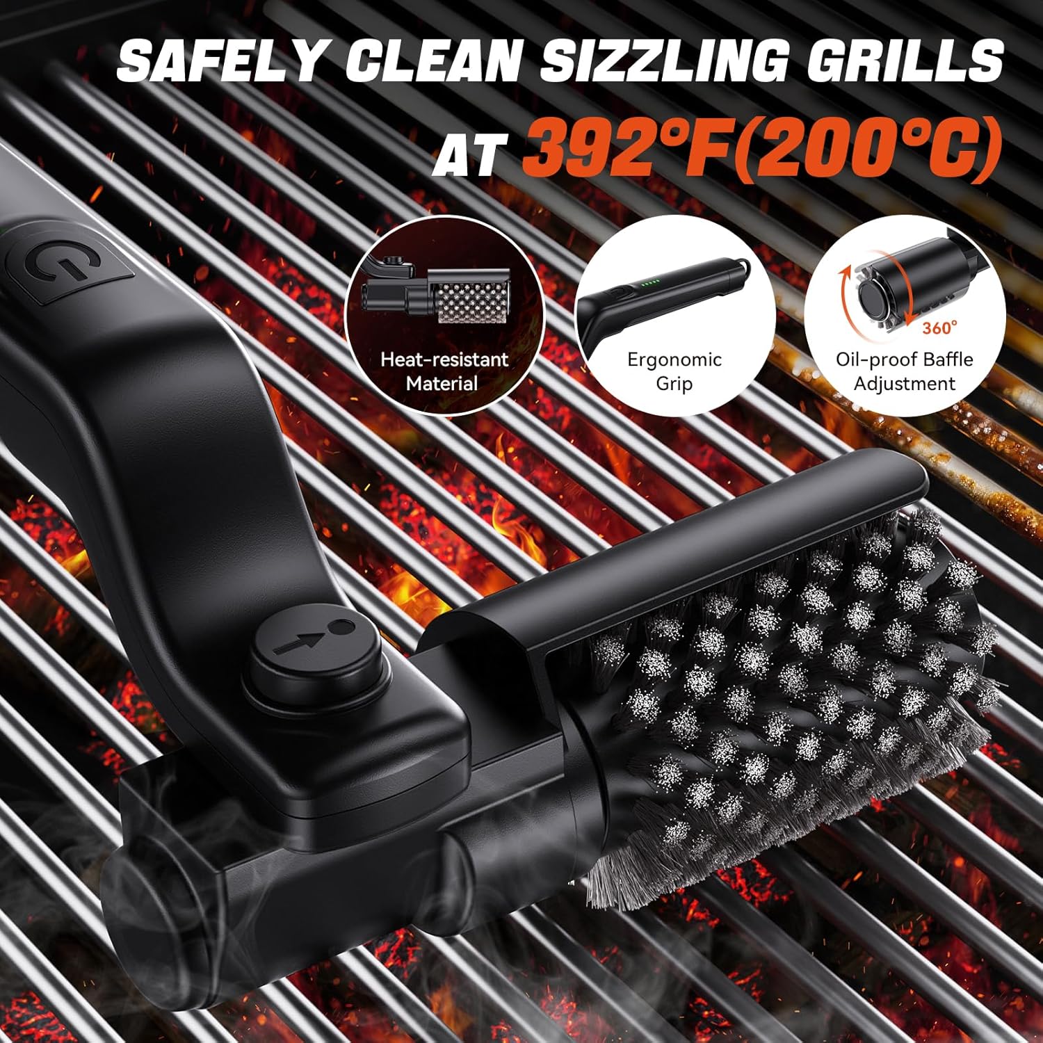 GrillMaster Pro™ – Electric Grill Brush