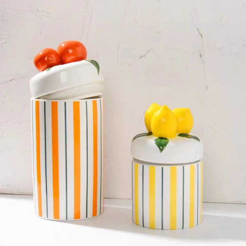 Groovy Glaze Ceramic Storage Jar