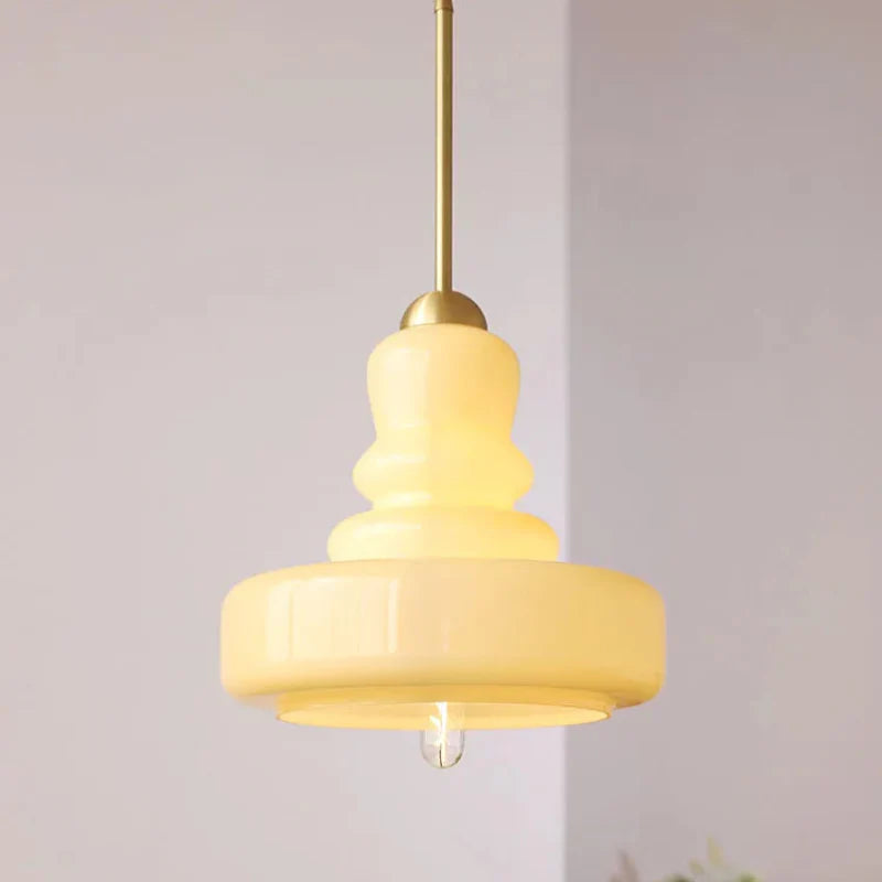 Guerlain Vintage Pendant Light Butter Yellow