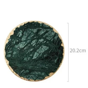 Green Marble Slabs Round (20cm)