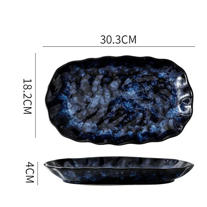 Blue Nebula 10-Piece Dinner Set