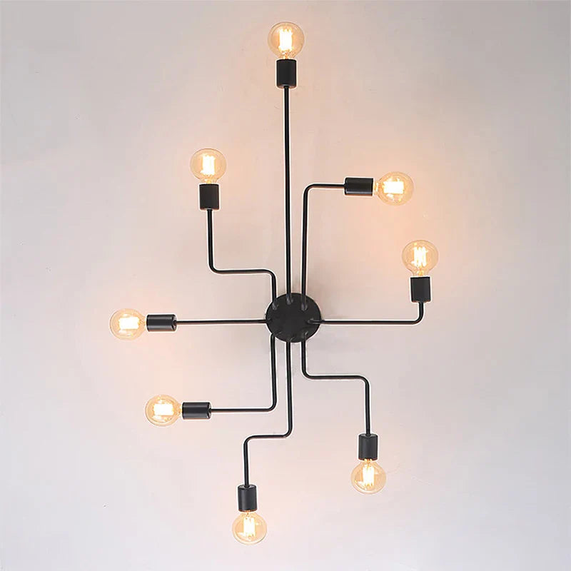 Industrial Wall Light 8 Lights