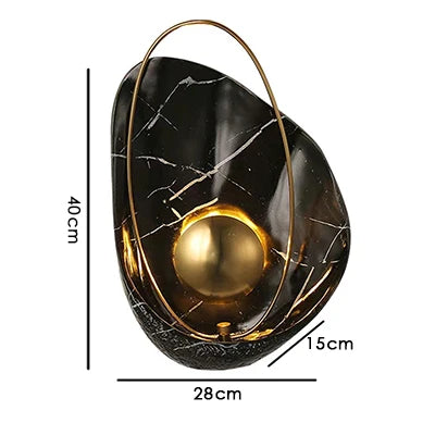 Marble Wall Light Sconce Black