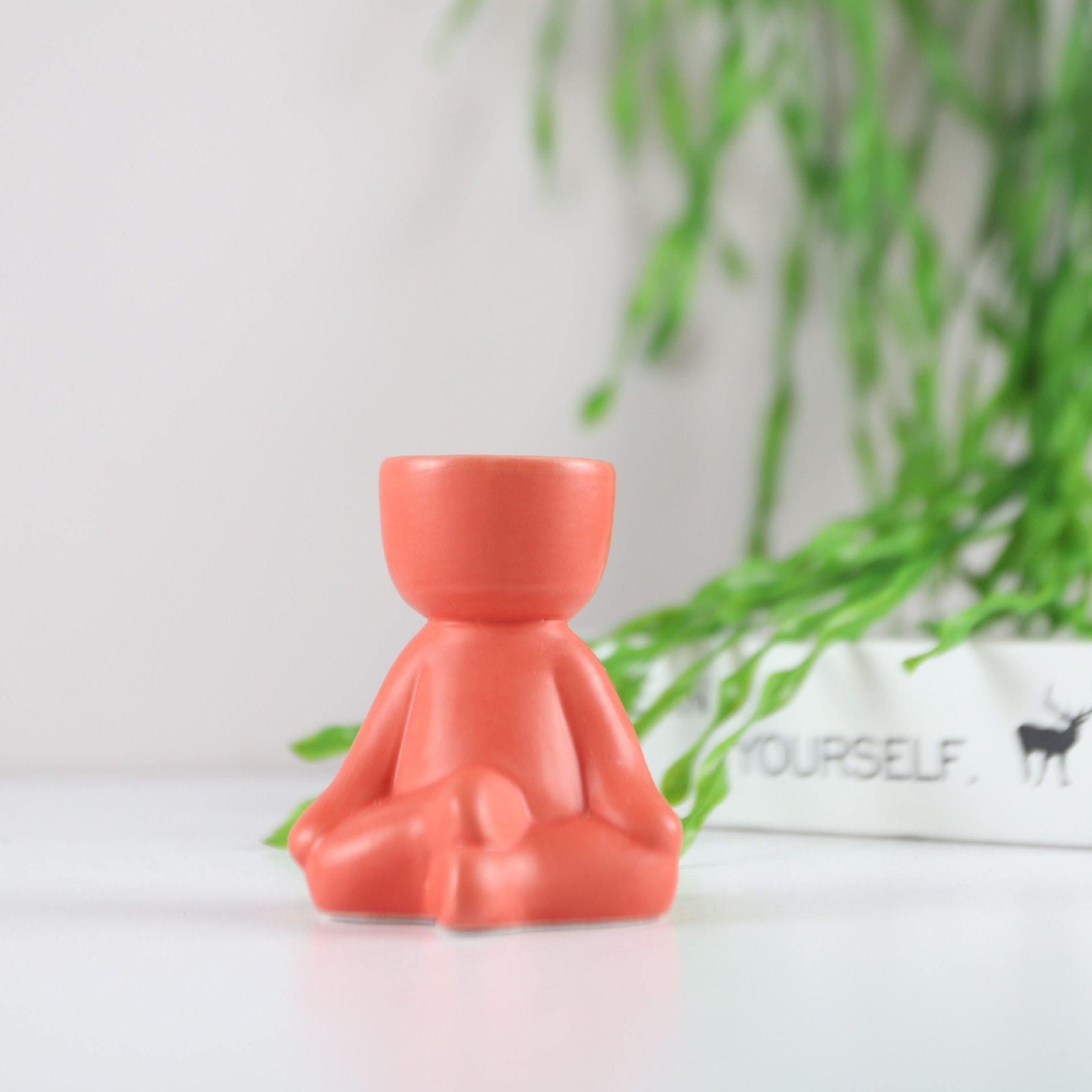 Petite Person Clay Succulent Planter