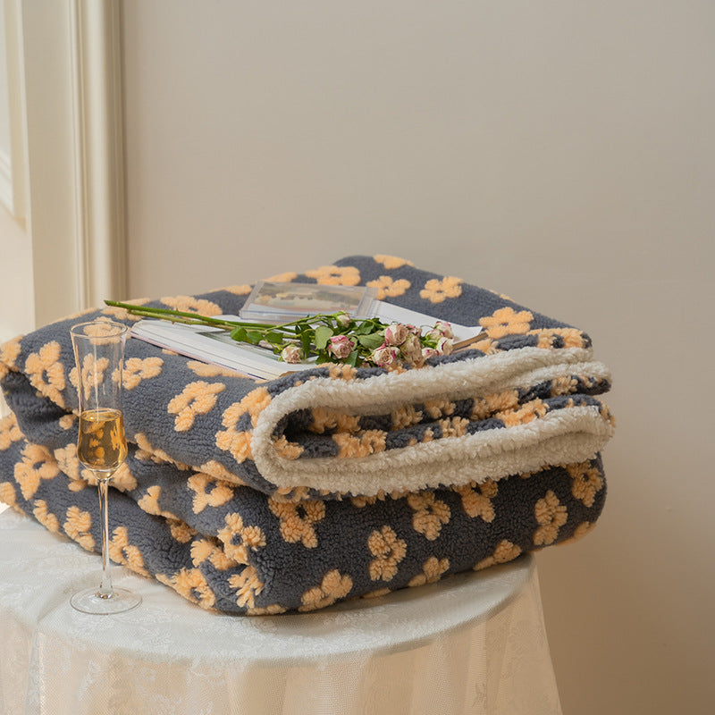 Floral Jacquard Warm Winter Blanket