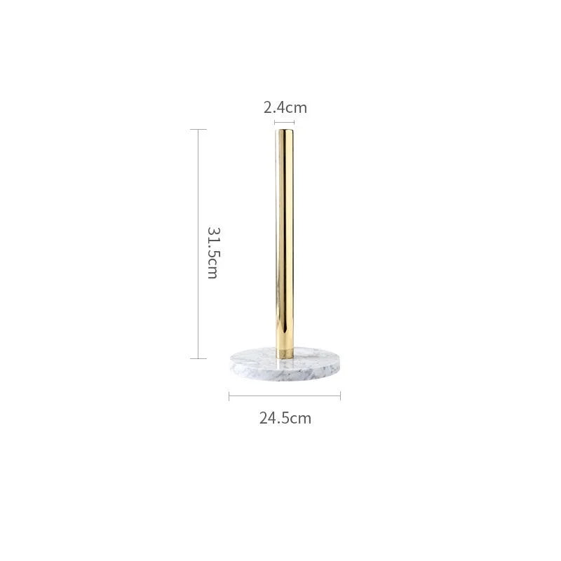 Marble Paper Towel Holder White (Circle)