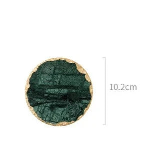 Green Marble Slabs Round (10cm)