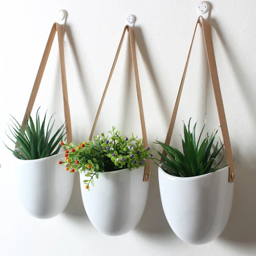 Ceramic Hanging Planter 3-Piece Set