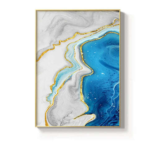 Blue Agate Water Canvas 1